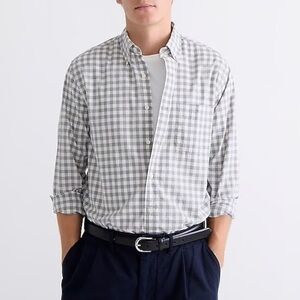 J.Crew Slim Untucked Secret Wash organic cotton poplin shirt